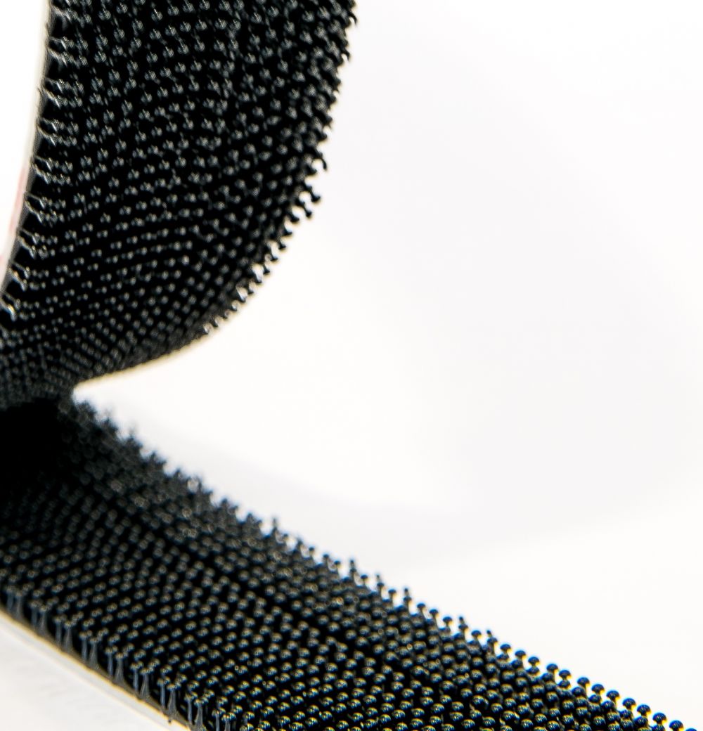RS PRO Low Profile Black Hook & Loop Tape, 25mm x 5m