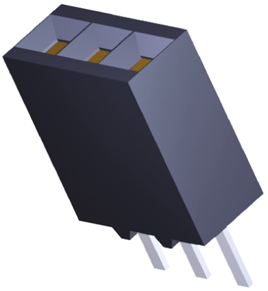 TE Connectivity AMPMODU MOD II Series Straight Through Hole Mount PCB Socket, 6-Contact, 1-Row, 2.54mm Pitch, Solder