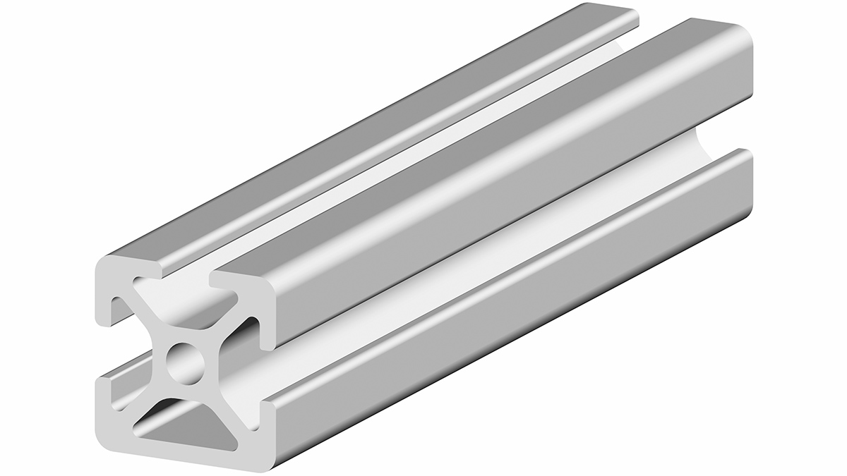 RS PRO Silver Aluminium Profile Strut, 20 x 20 mm, 5mm Groove, 1000mm Length