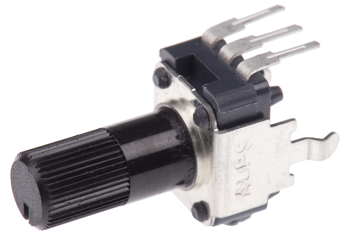 Alps Alpine RK09K 10kΩ Rotary Potentiometer 1-Gang, Panel Mount (Through Hole), RK09K1130081
