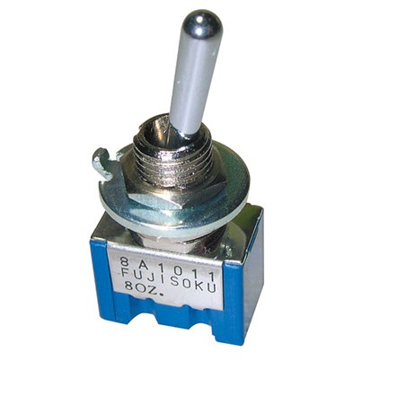 Nidec Components Toggle Switch, PCB Mount, On-Off-On, DPDT, Solder Terminal