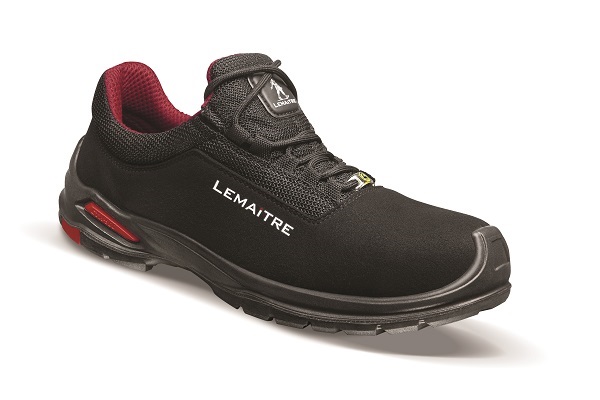 LEMAITRE SECURITE RILEY LOW Unisex Black, Red Aluminium Toe Capped Safety Trainers, UK 10, EU 44