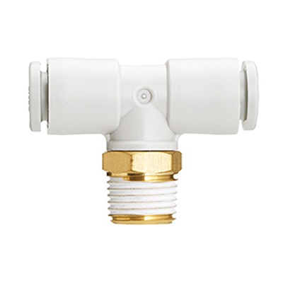 SMC KQ2 Series Branch Tee, 4 mm to Uni 1/8, Threaded-to-Tube Connection Style, KQ2T04-U01A