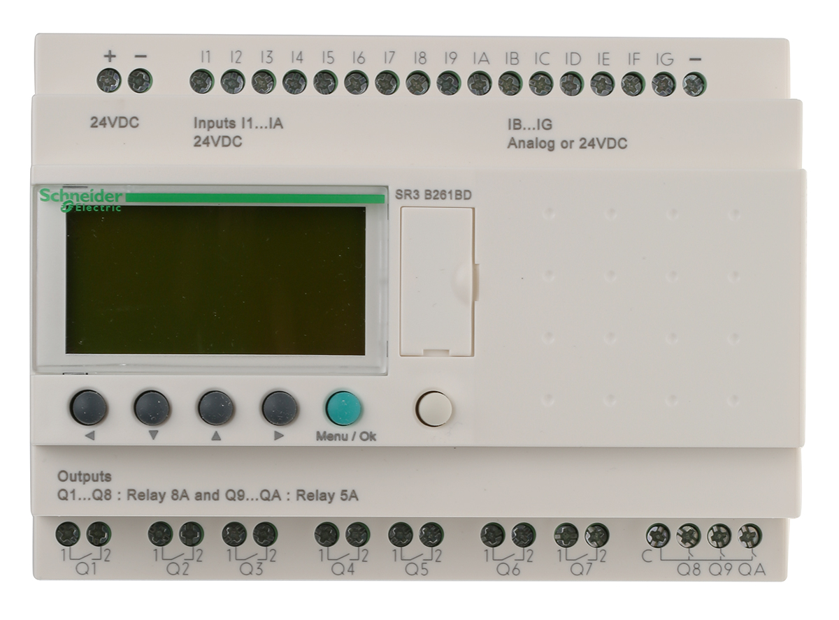 Schneider Electric Zelio Logic 2 Series PLC CPU for Use with Zelio 2, 24 V Supply, Relay Output, 16 (Up → 16