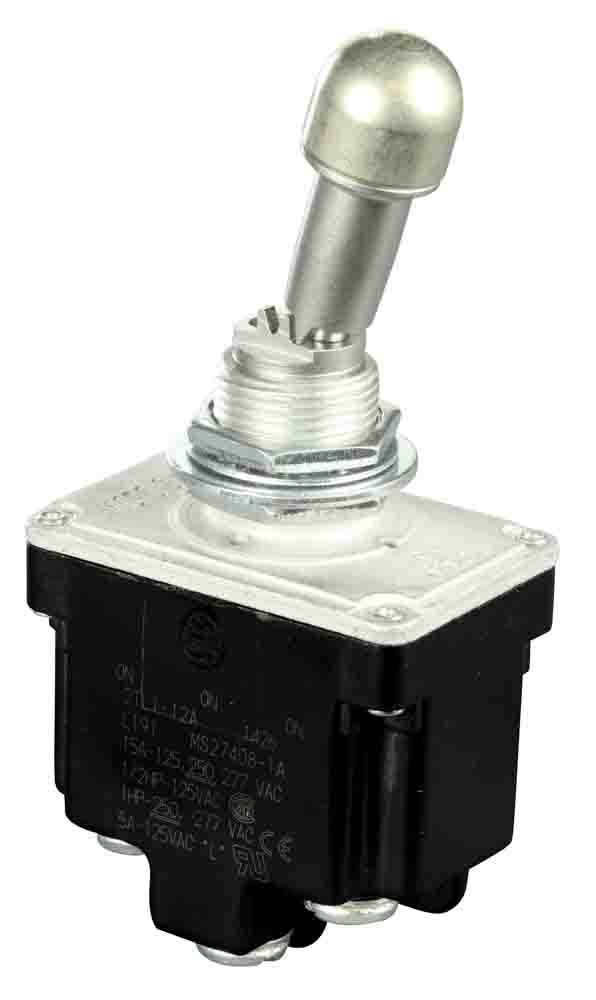 Honeywell Toggle Switch, Latching, DPDT, Screw Terminal, 28 V