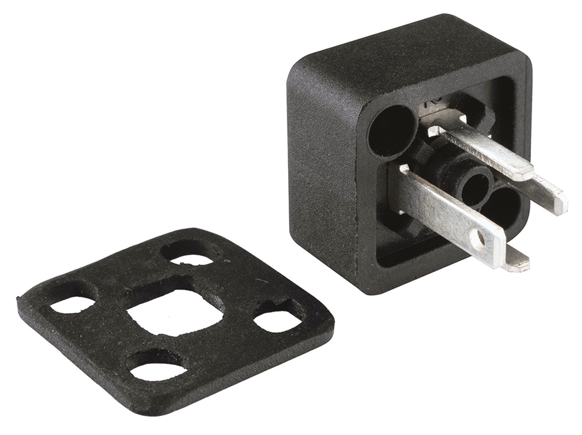 RS PRO 3P+E DIN 43650, Male Solenoid Valve Connector, 250 V ac Voltage