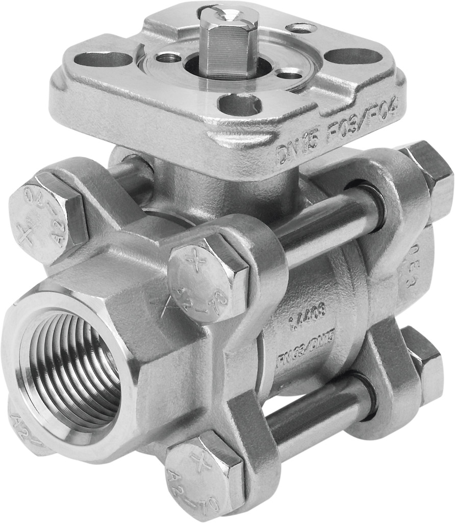 Festo Stainless Steel 2 Way, Ball Valve, Threaded 1in, 25mm, 63bar Operating Pressure