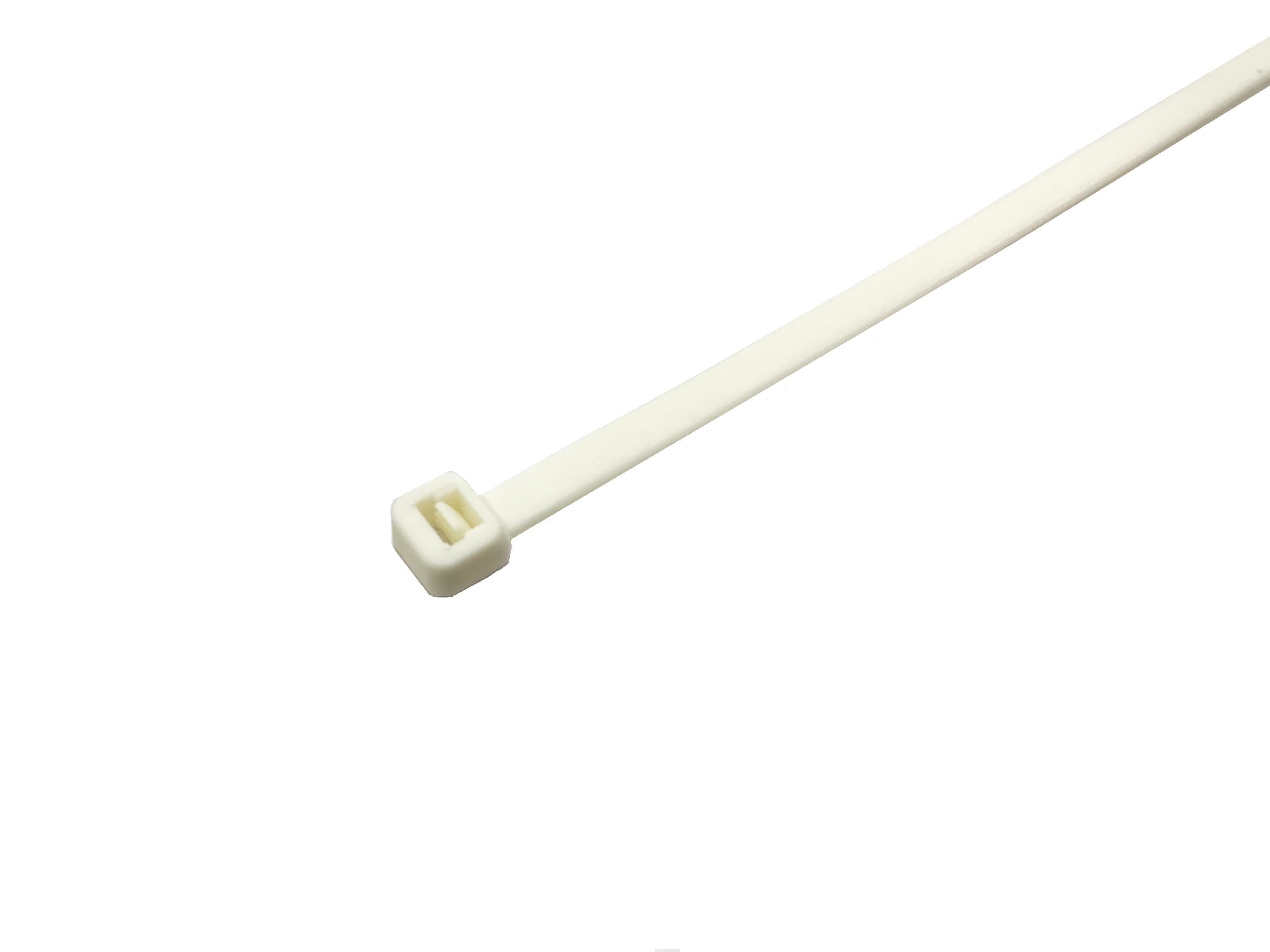 RS PRO Cable Tie, 380mm x 7.6 mm, White Nylon, Pk-100