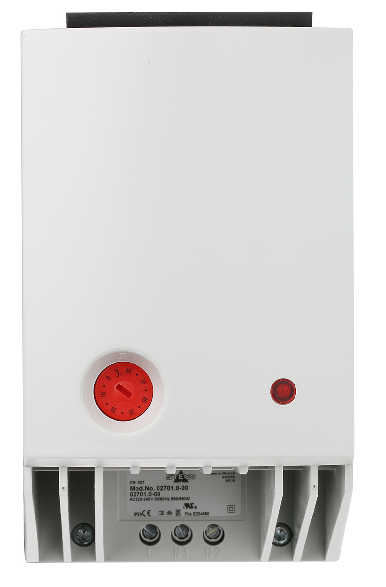STEGO Enclosure Heater, 230V ac, 550W Output, 165mm x 100mm x 128mm