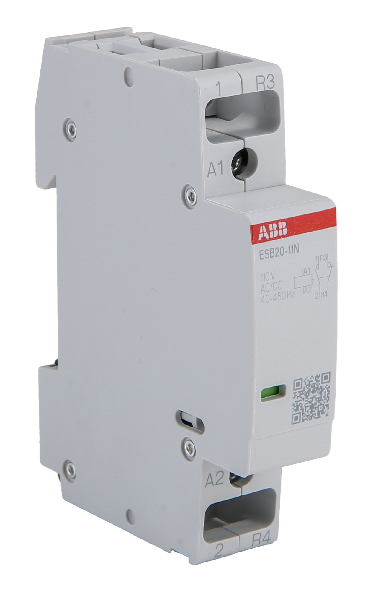 ABB ESB20 Contactor, 110 V ac Coil, 2-Pole, 20 A, 4.6 kW 110 V, 1 NO/1 NC, 250V