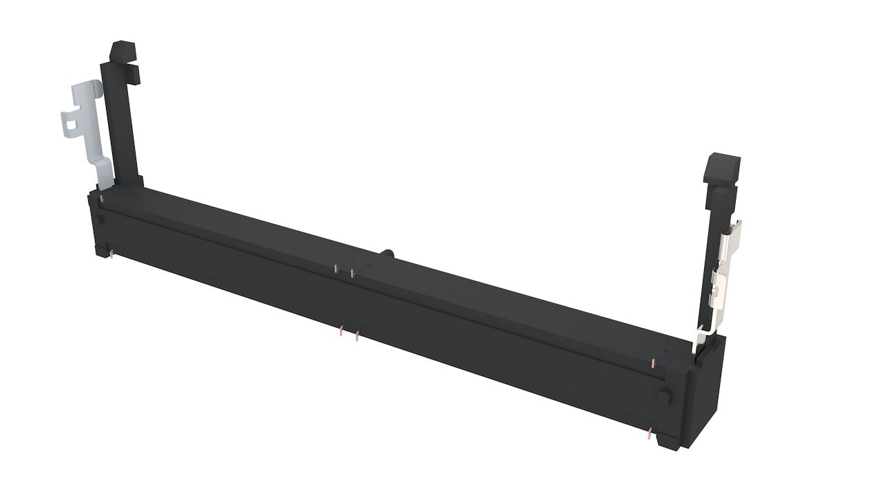 Amphenol Communications Solutions 0.5mm Pitch 262 Way, Right Angle SMT Mount DDR5 DIMM Socket ,250 V ac ,500mA