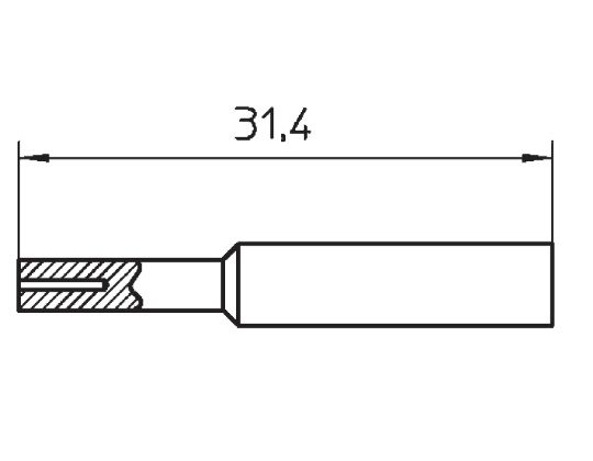 Weller XNT 0,5 mm Calibration Soldering Iron Tip for use with WXP65, WP65, WTP90, WXP90