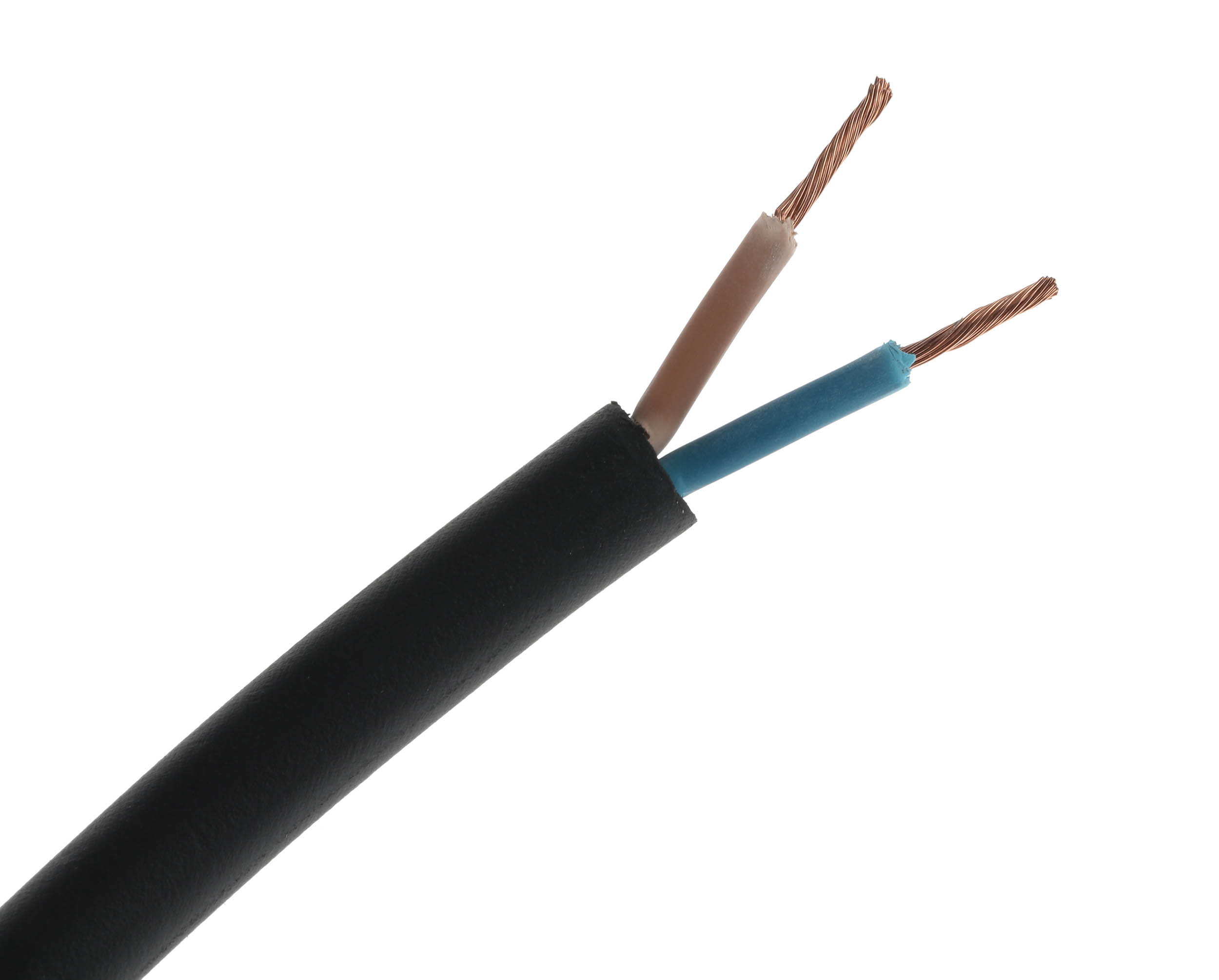 RS PRO 1.5 mm² 2 Core Power Cable, H07RN-F, Black CPE, 100m