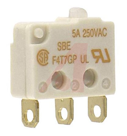 Johnson Electric Plunger Micro Switch, Solder Terminal, 5 A, SP-CO, IP40