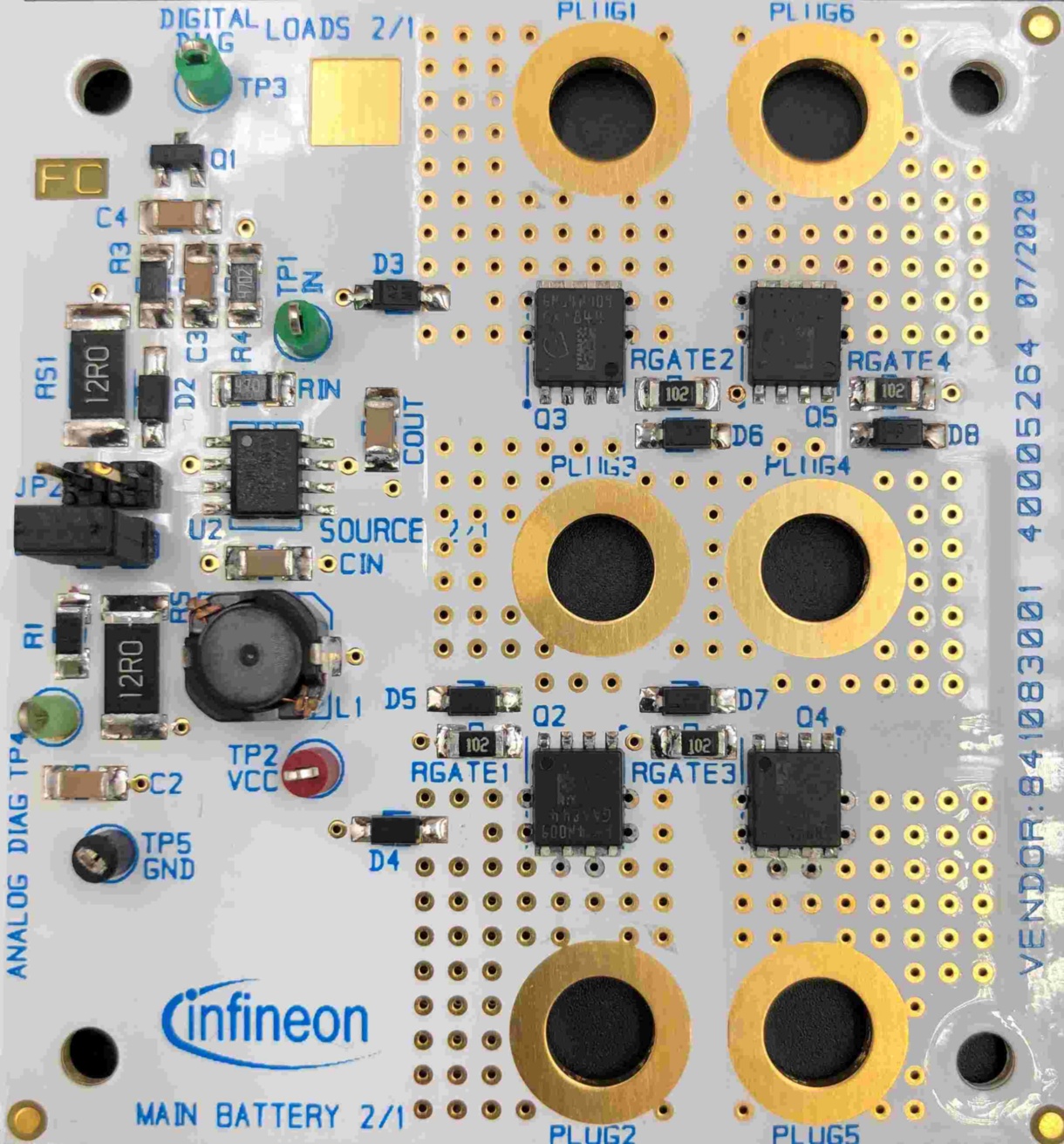 Infineon AUIR3241S BOARD B2B MOSFET for AUIR3241S for Relays, Power Distribution, Battery Switch, Automotive
