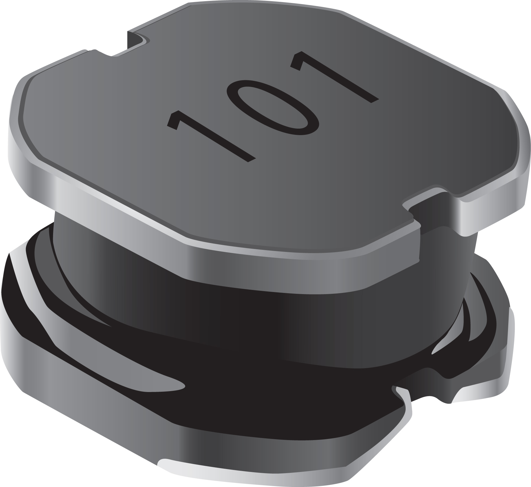 Bourns, SRN1060, 1060 Yes Surface Mount Inductor with a Ferrite Core, 47 μH Semi Shielded 20 % 2.5 A Idc Q:16