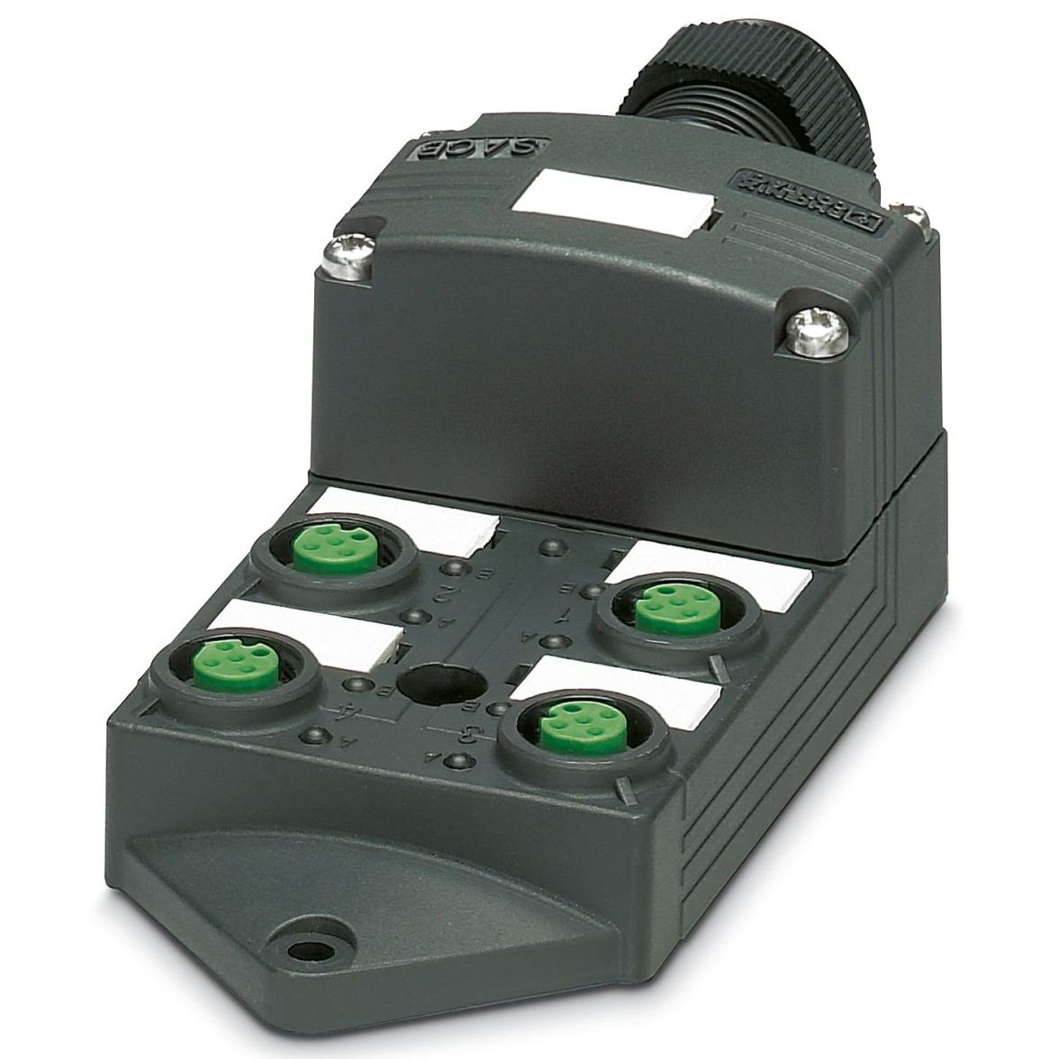 Phoenix Contact SACB Series Sensor Box, M12, 4 way, 4 port