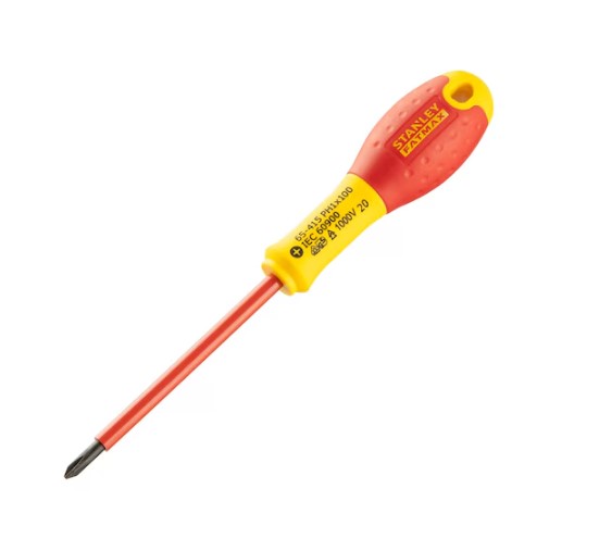 Stanley Phillips Insulated Screwdriver, PH1 Tip, 100 mm Blade, VDE/1000V, 260 mm Overall