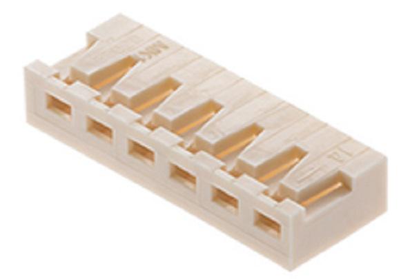 Molex Receptacle Crimp Connector Housing, 2.5mm Pitch, 6 Way, 1 Row