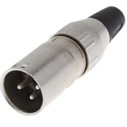 Deltron Cable Mount XLR Connector, Male, 50 V ac, 3 Way, Gold Plating