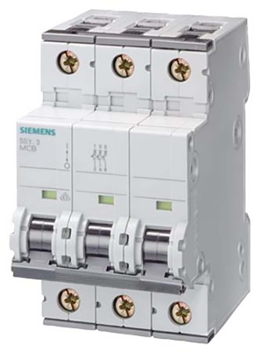 Siemens SENTRON 5SY6 MCB, 3P, 10A Curve B, 6 kA Breaking Capacity
