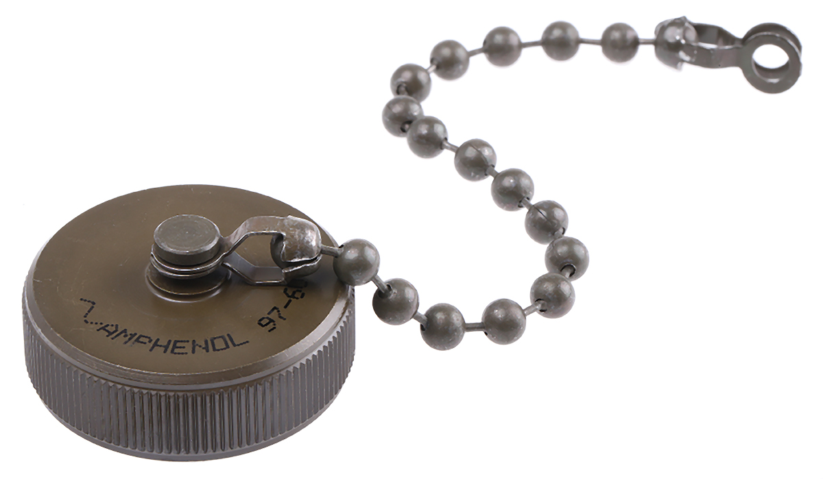 Amphenol Industrial 97 MIL-DTL-5015 Socket Dust Cap, Shell Size 20 IP66 Rated, with Olive Drab Cadmium Finish, Aluminium