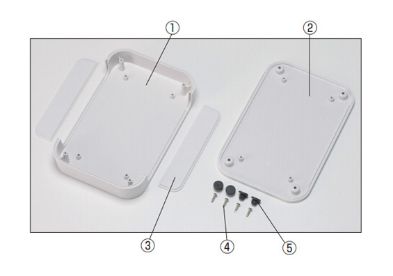 Takachi Electric Industrial PF Series Grey ABS Enclosure, IP40, Grey Lid, 100 x 150 x 30mm