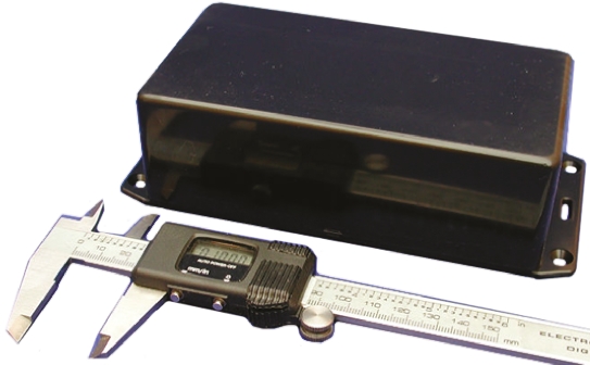 Hammond 1591 Series Black ABS Enclosure, IP54, Flanged, Black Lid, 150 x 80 x 46mm