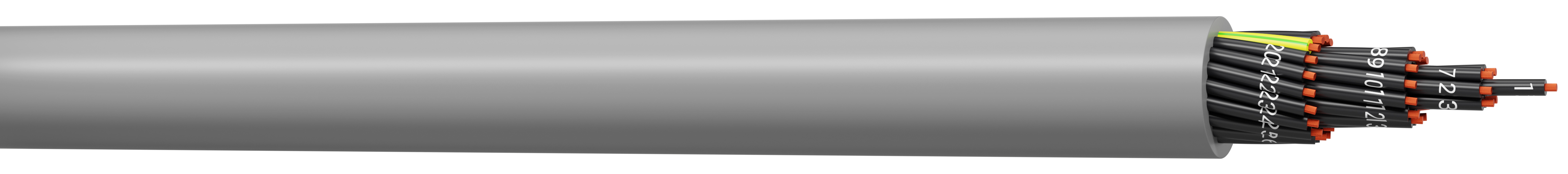 AXINDUS CAELIFLEX Control Cable, 7 Cores, 1 mm² 17 AWG, Unscreened, 50 m, Grey Polyvinyl Chloride Sheath