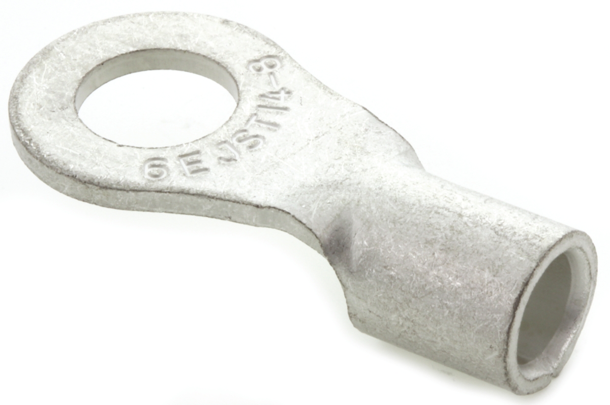 JST, R Uninsulated Ring Terminal, 8mm Stud Size, 10.5mm² to 16.78mm² Wire Size