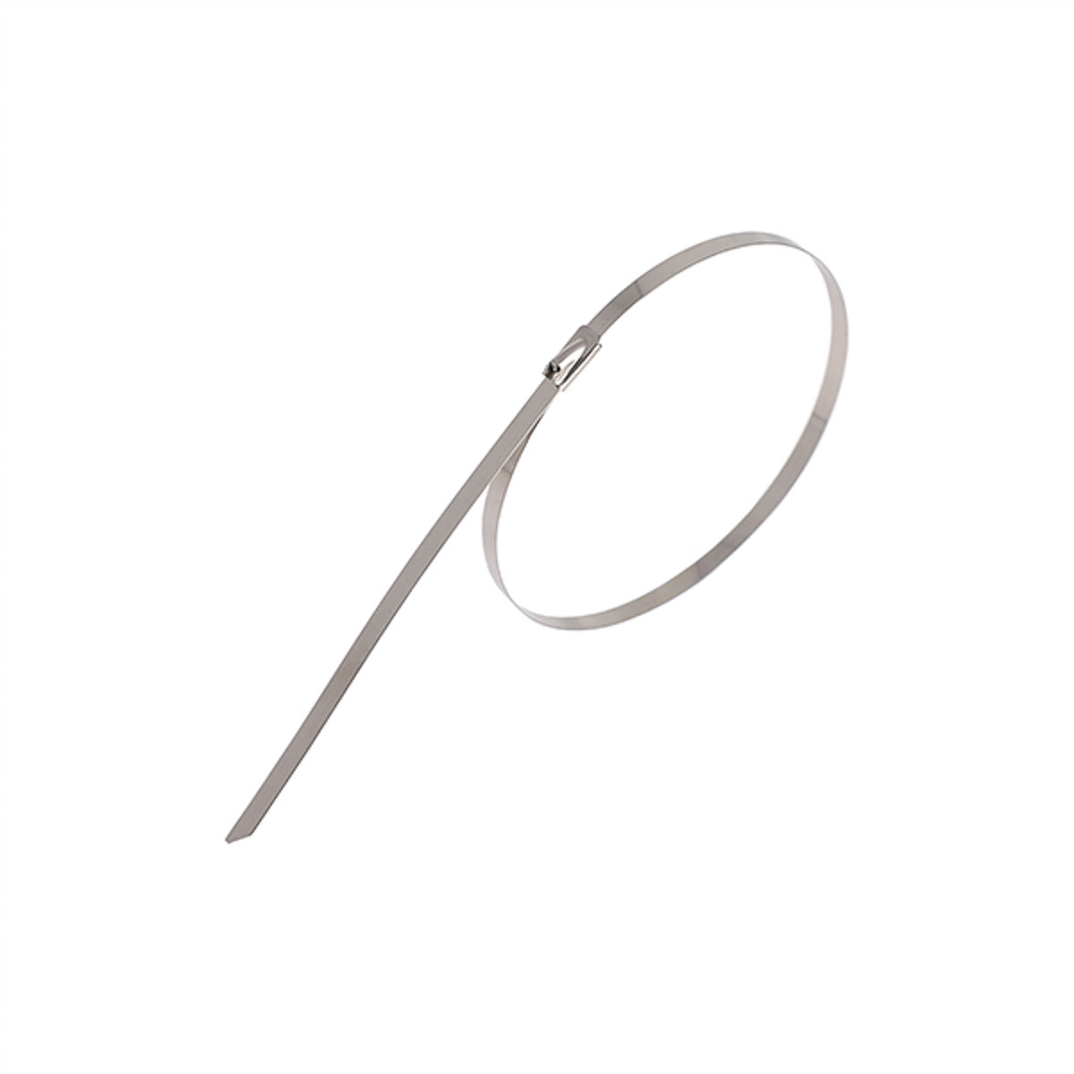 RS PRO Cable Tie, Ball Lock, 125mm x 4.6 mm 304 Stainless Steel, Pk-100
