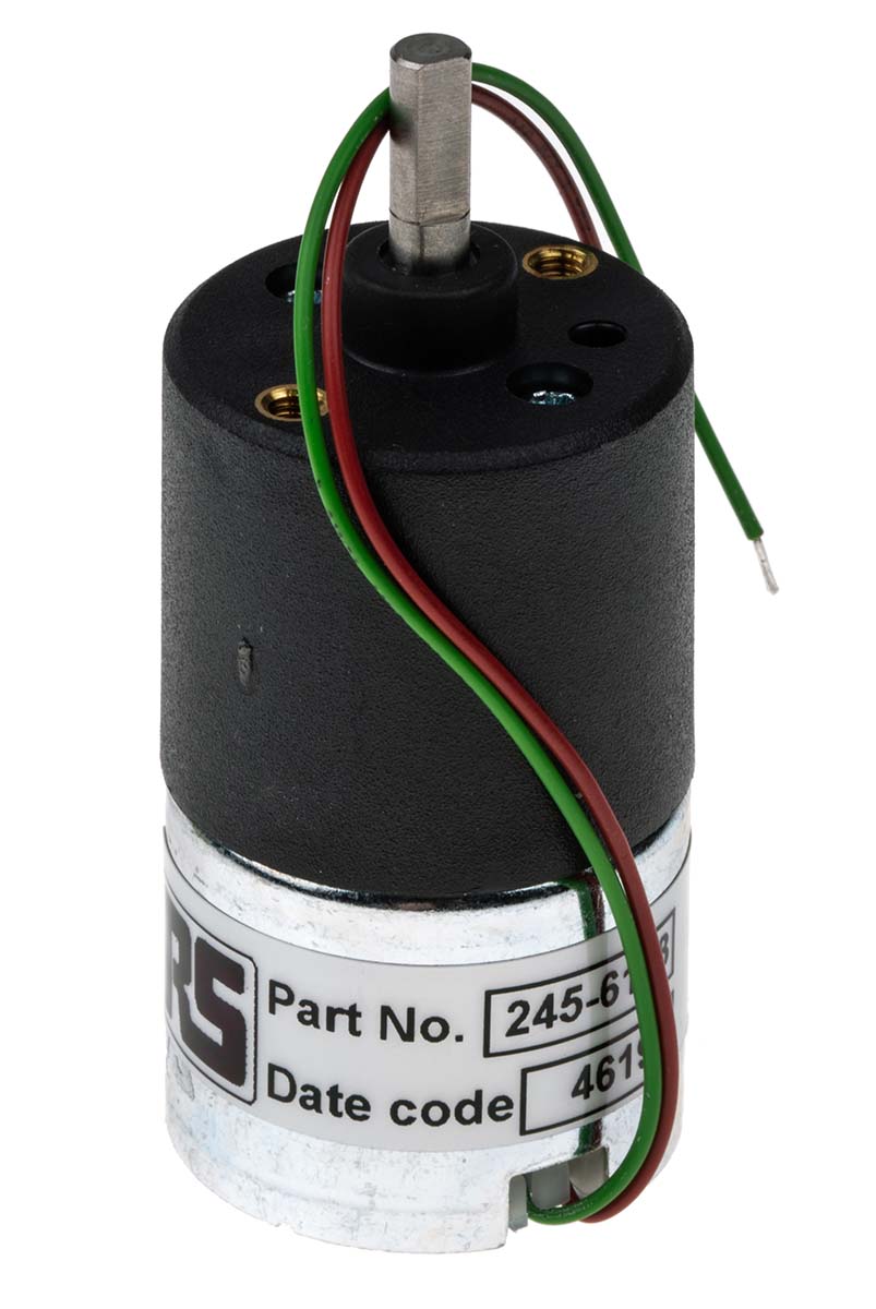 McLennan Servo Supplies Geared DC Geared Motor, 12 V dc, 14 Ncm, 9 rpm, 4mm Shaft Diameter