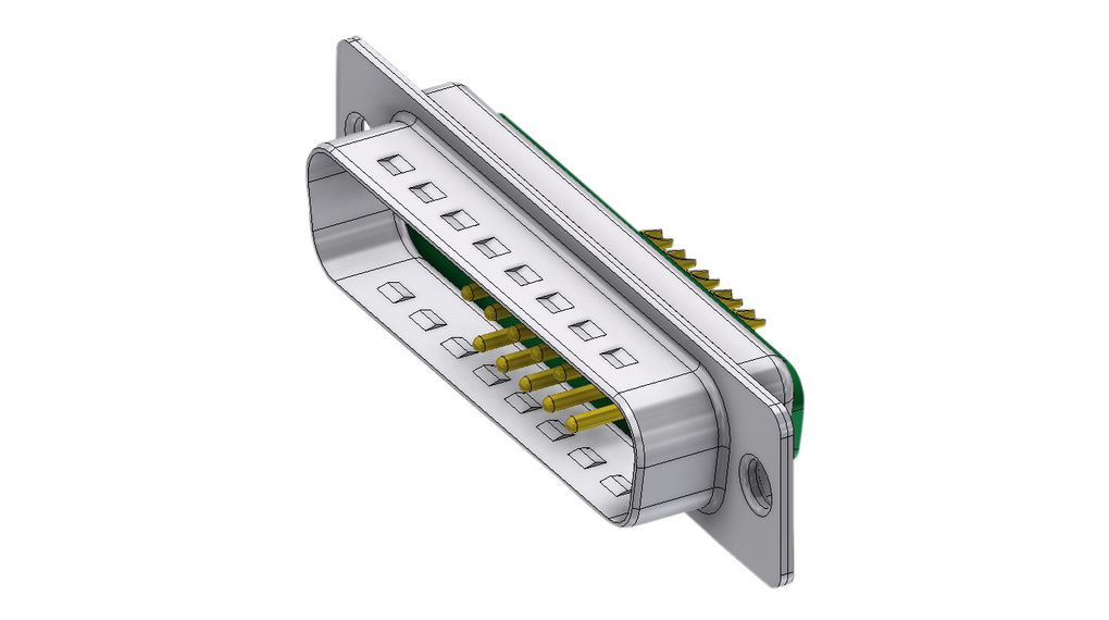 Deltron Connectors DTS 10 Way Horizontal D-sub Connector Plug