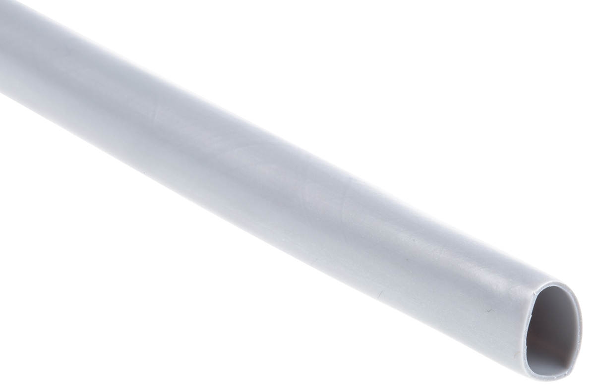 TE Connectivity Heat Shrink Tubing, Grey 7.8mm Sleeve Dia. x 1m Length 1.7:1 Ratio, SRFR Series