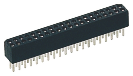 Preci-Dip 853 Series Straight PCB Mount PCB Socket, 14-Contact, 2-Row, 1.27mm Pitch, Solder Termination