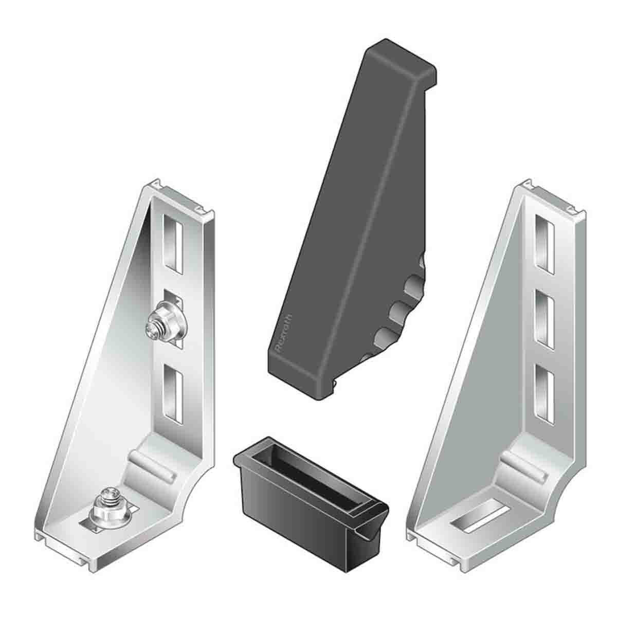 Bosch Rexroth Angular Cover Cap, Connecting Component, Strut Profile 30 mm, Groove Size 8mm