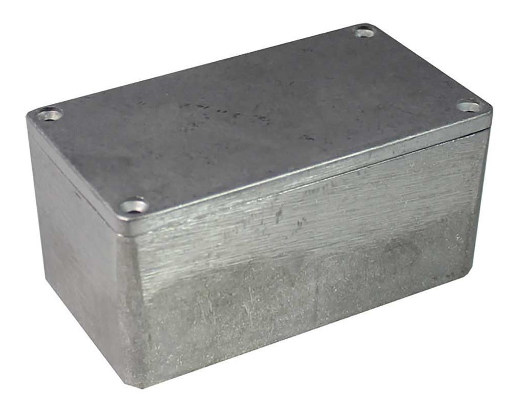 RS PRO Silver Aluminium Alloy Enclosure, IP65, Black Lid, 115 x 65 x 55mm