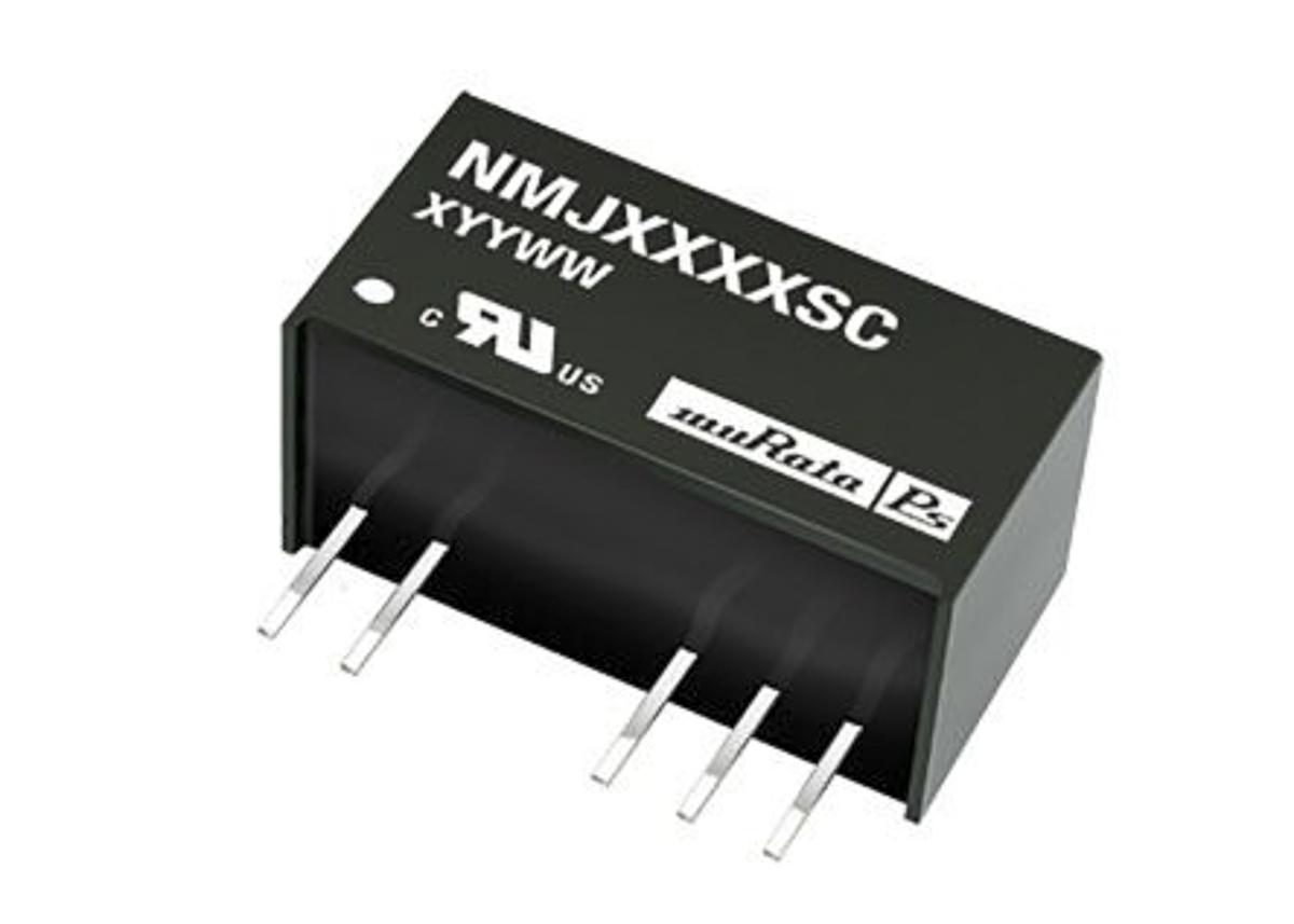 Murata Power Solutions NMJ DC-DC Converter, ±5V dc/ ±100mA Output, 4.5 → 5.5 V dc Input, 1W, Through Hole, +60°C