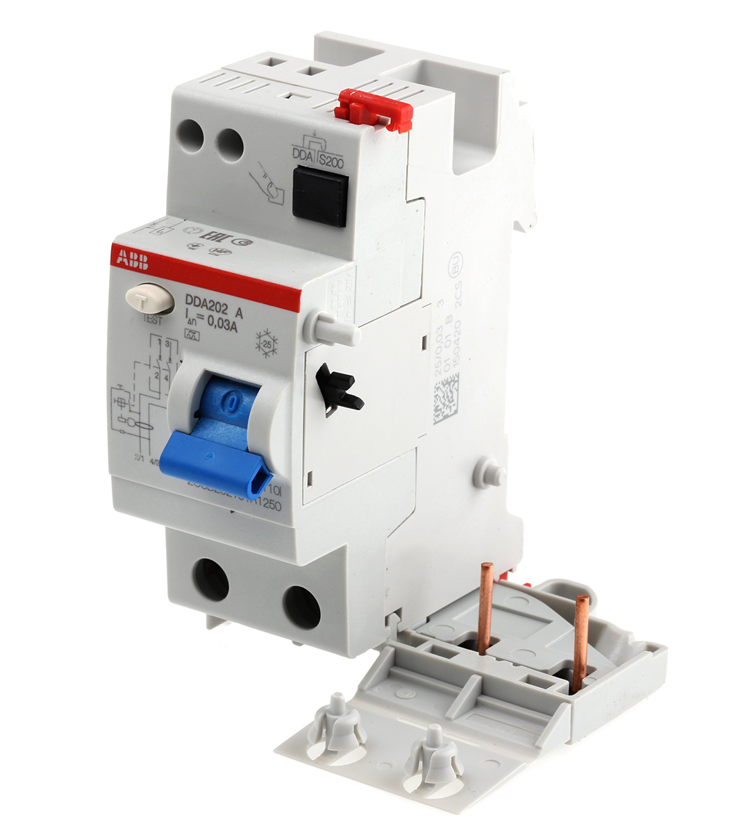 ABB DDA 200 A RCD, 25A, 1+N Pole, 30mA, Type A