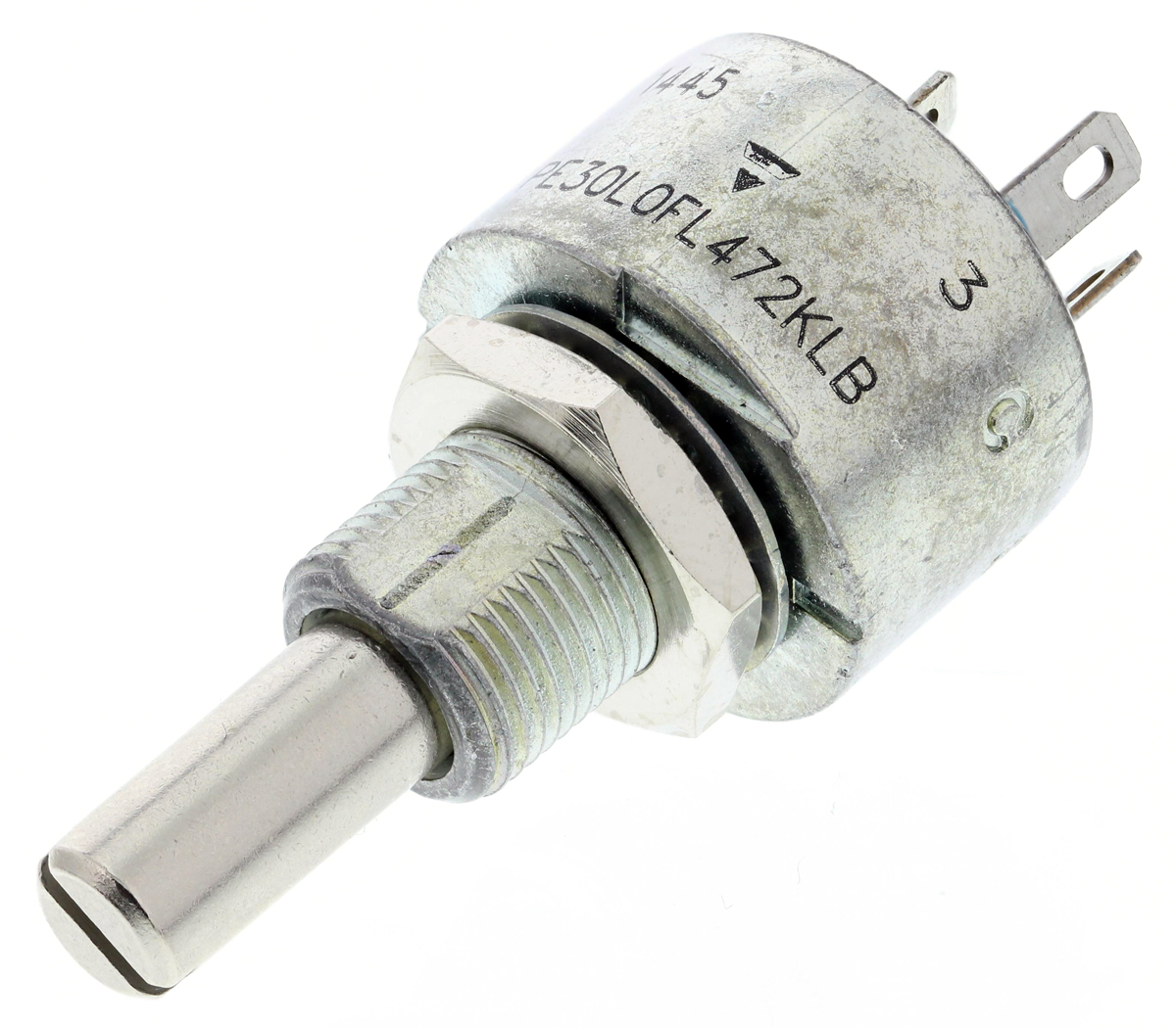 Vishay PE30 4.7kΩ Rotary Potentiometer 1-Gang Panel Mount, PE30L0FL472KLB