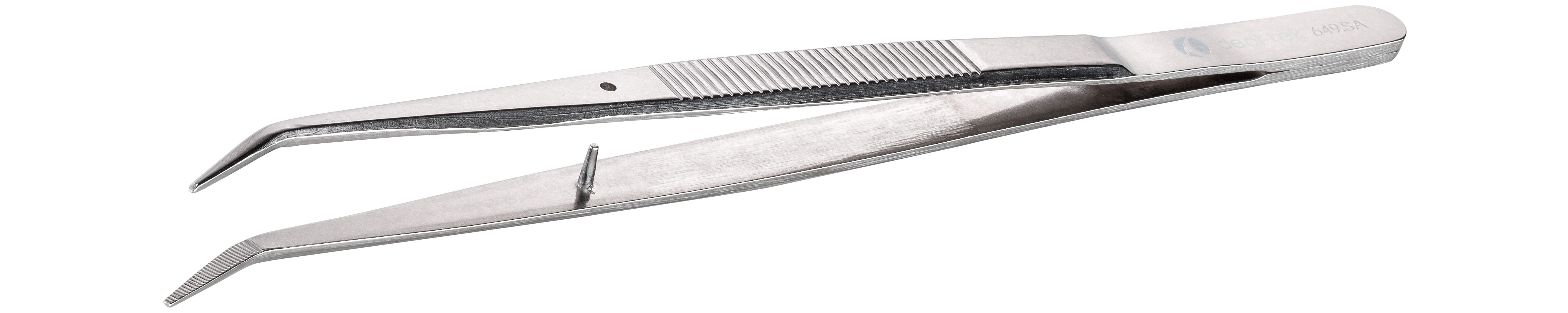 ideal-tek 155 mm, Stainless Steel, Bent, Tweezers