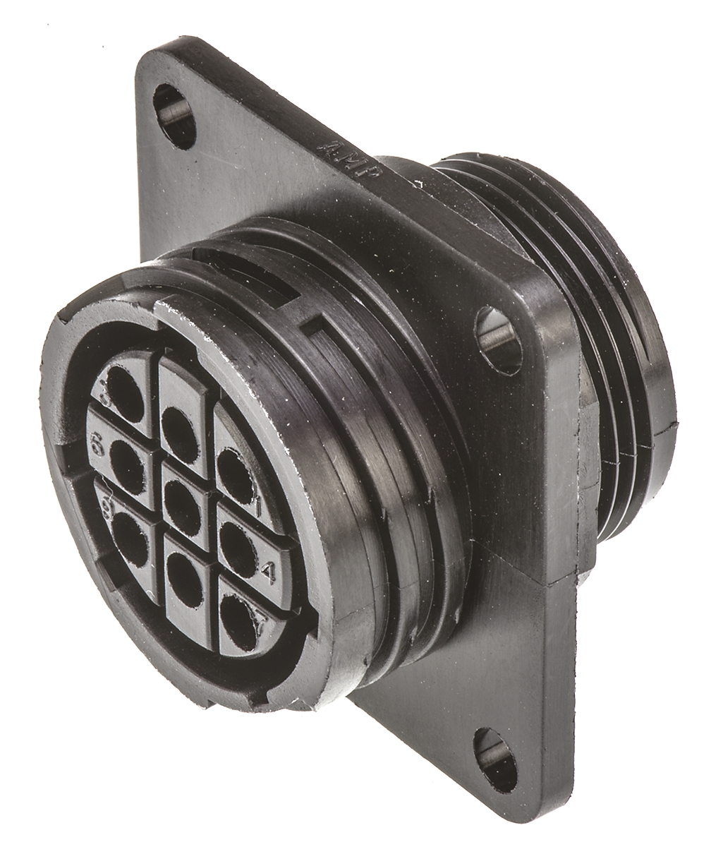 TE Connectivity Circular Connector, 9 Contacts, Panel, Standard Connector, Socket, Female, CPC Series