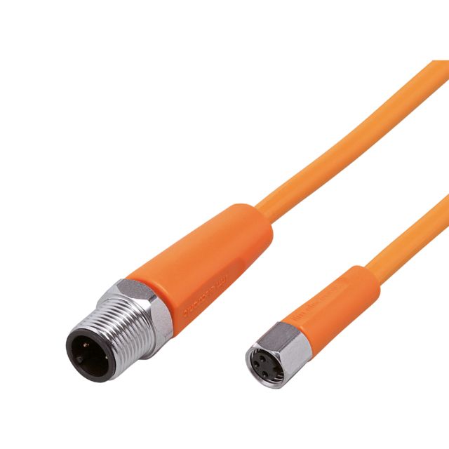 ifm electronic Male 1 way M12 to Female 1 way M8 Sensor Actuator Cable, 0.3 m