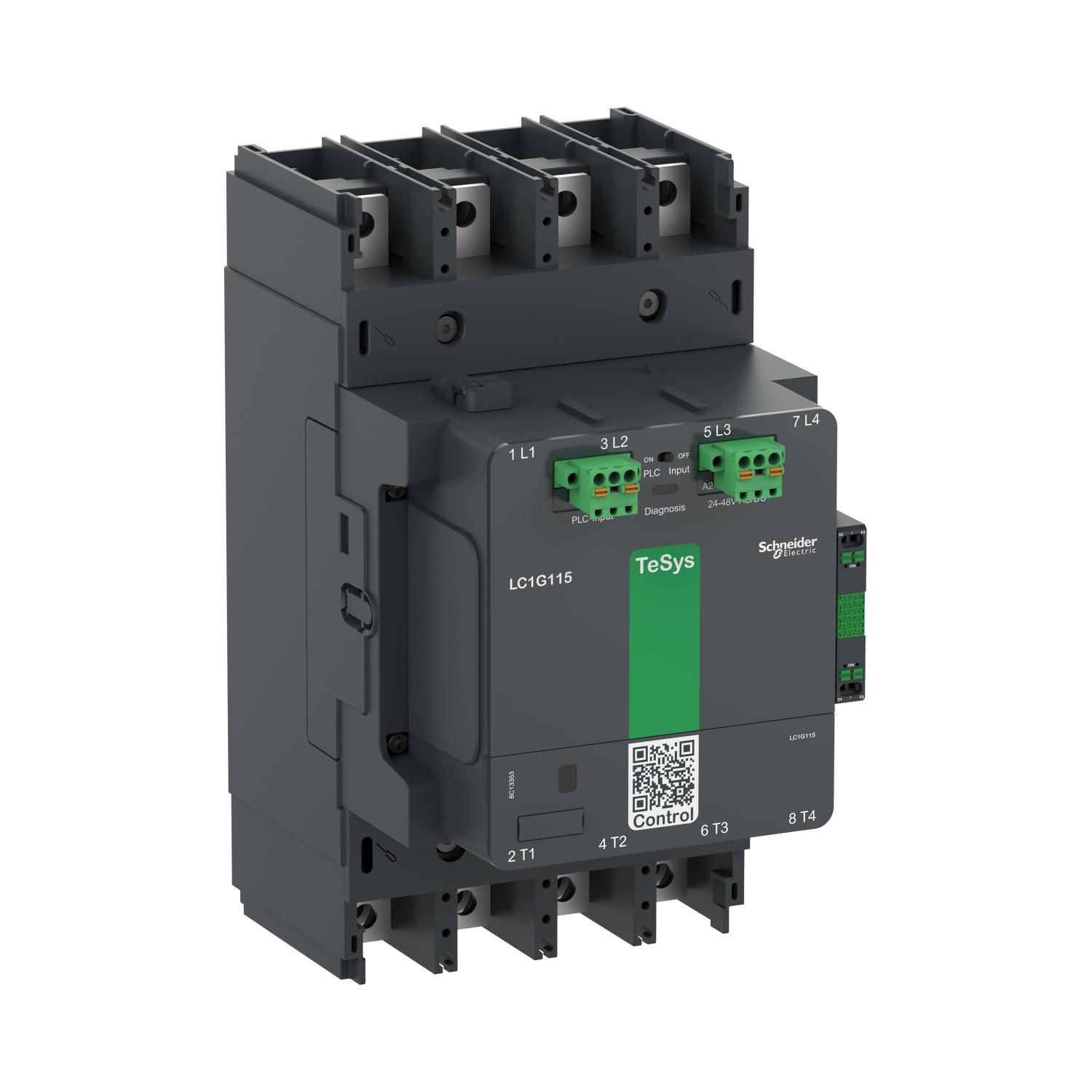Schneider Electric LC1G Contactor, 48 V Coil, 4-Pole, 250 A 24 to 48 V ac/dc, 1000V