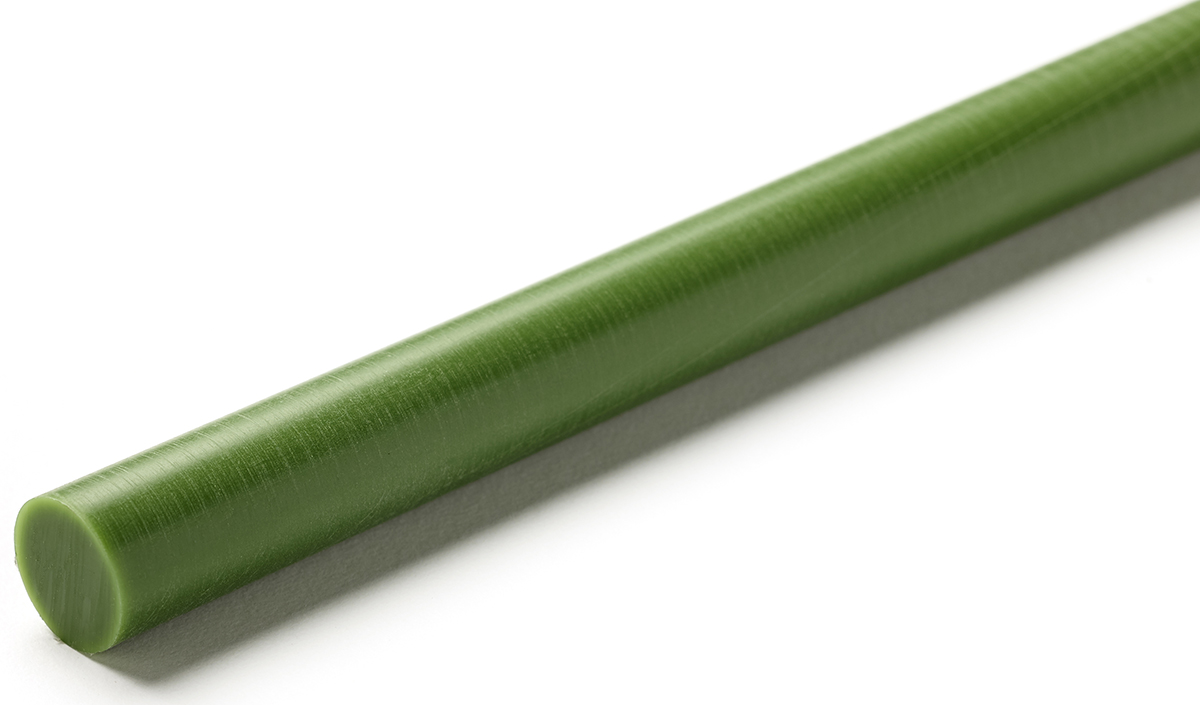RS PRO Green Nylon Rod, 1m x 35mm Diameter
