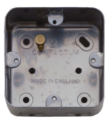 Contactum Grey Back Box, BS, 1 Gangs