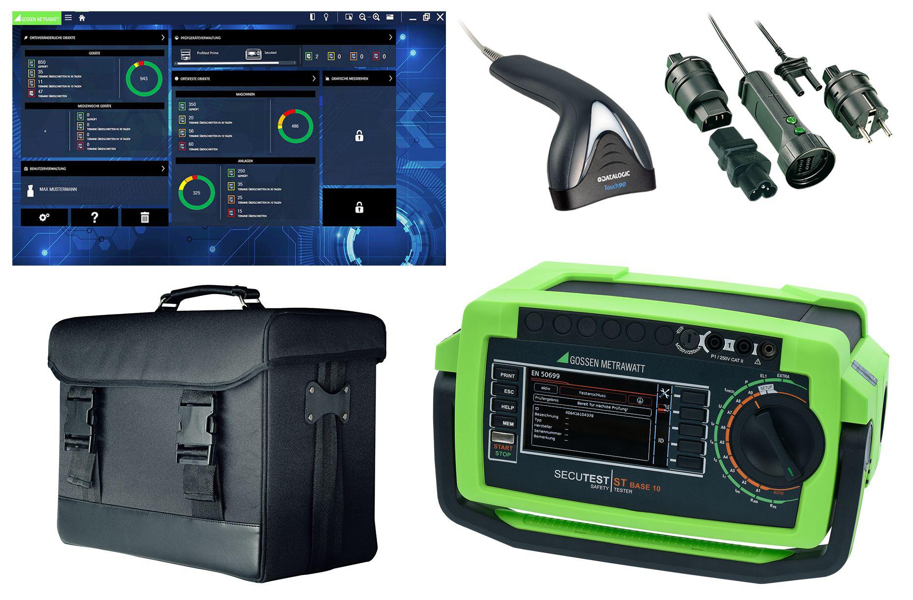 Gossen Metrawatt SECUTEST LEMONGREEN PAT Testing Kit, AC and DC Patient Leakage Current, Class I, Class II, Class IT,