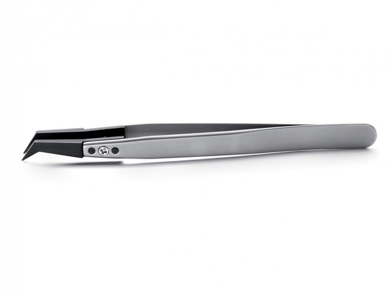 ideal-tek 125 mm, Stainless Steel, Angle, Tweezer