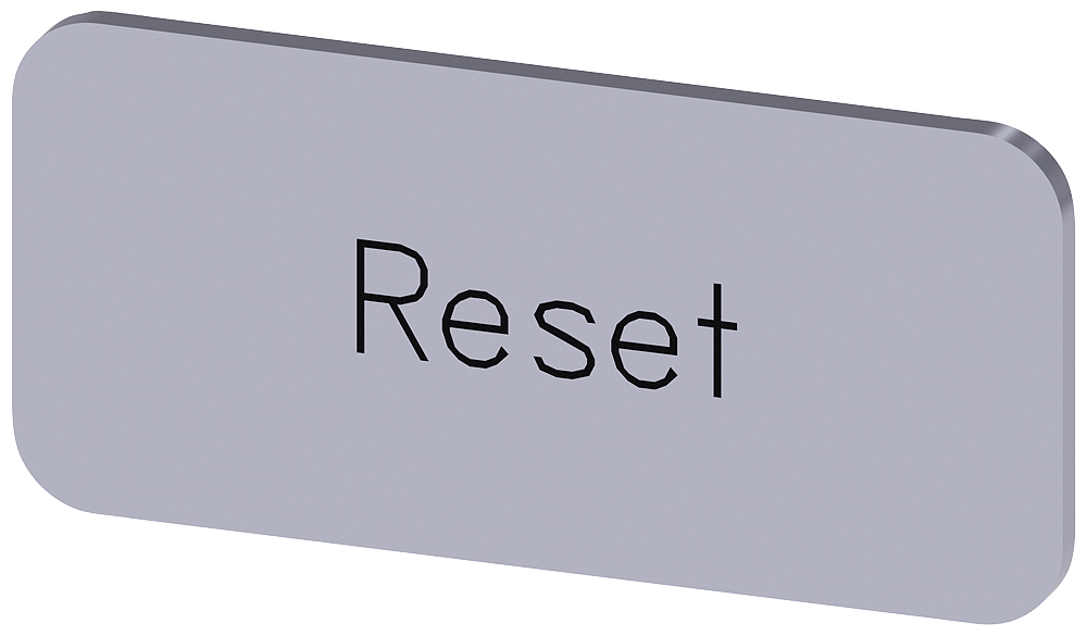 Siemens Labeling plate, Reset