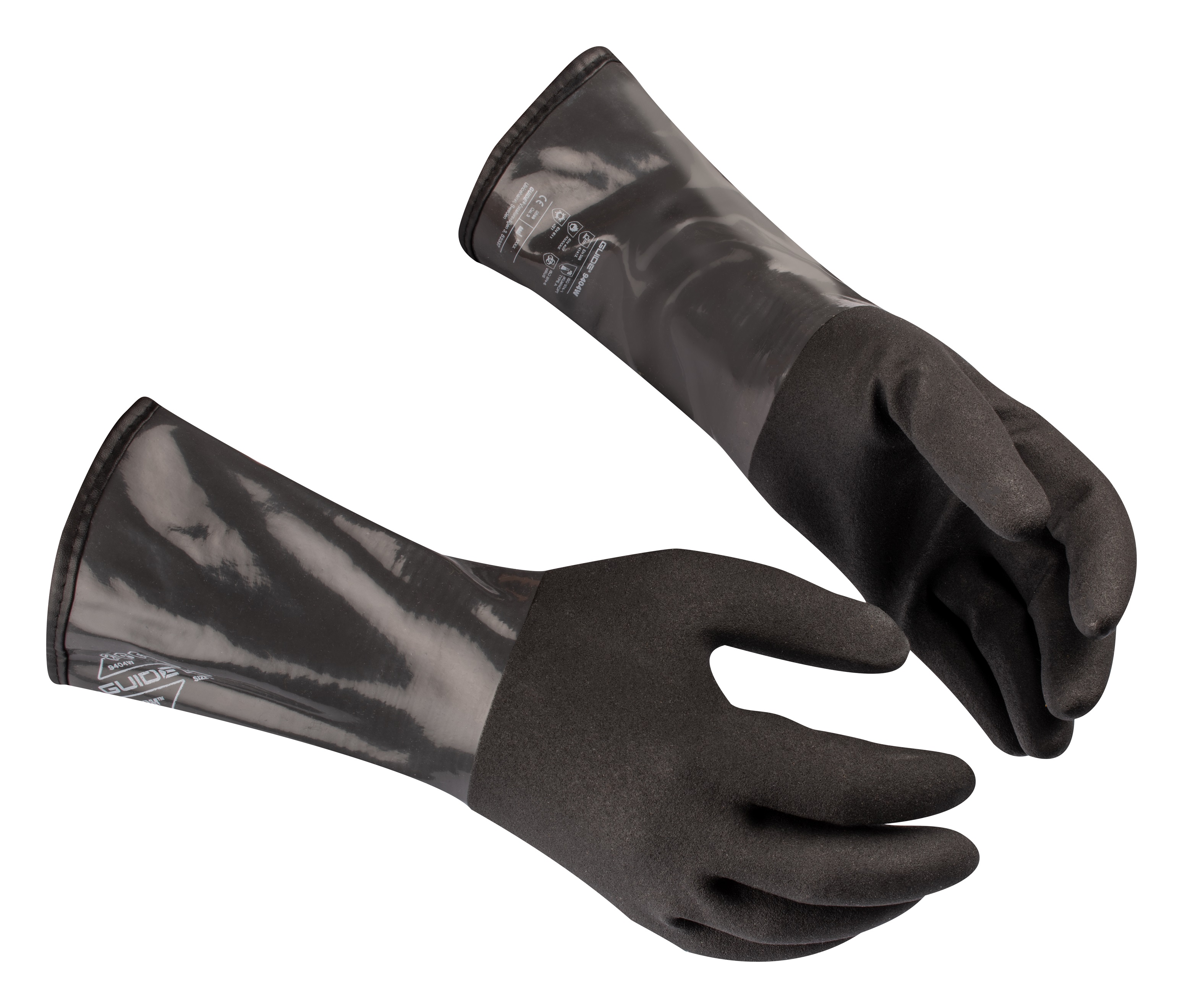 GUIDE GLOVES GUIDE 9404W Black, Grey Acrylic Fibre, Elastane, Nylon Acrylic Fibre, Elastane, Nitrile, Nylon, Polyvinyl